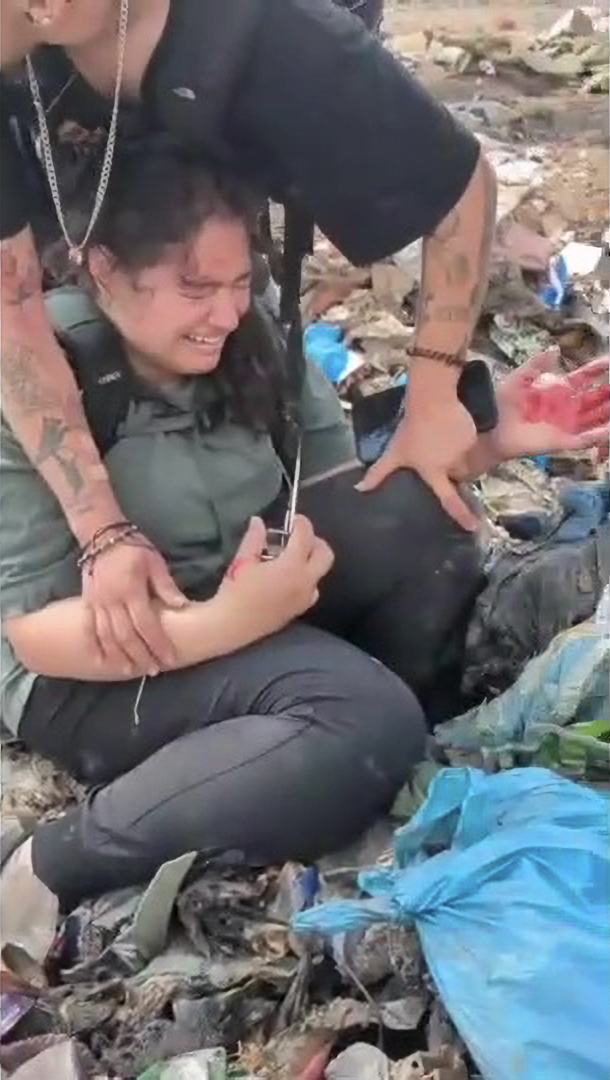 International volunteers shortly after being attacked by settlers in Qusra